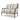 Louis Blue Striped Settee Tall