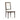Square Back Cow Hide Side Dining Chair