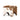 Cow Hide Stool ZEN007 Cow BRW