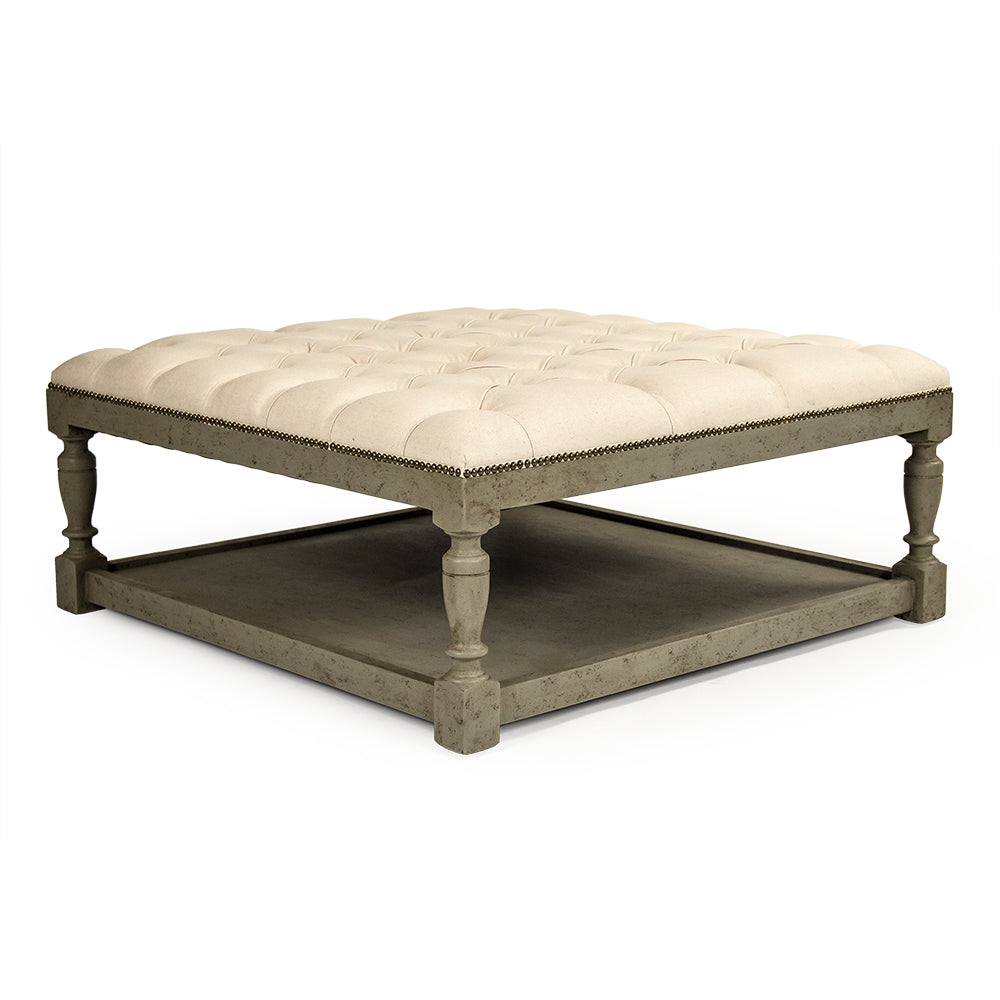 Square Tufted Ottoman – Zentique